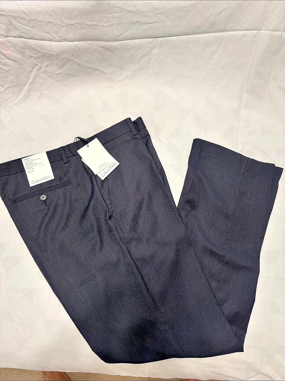 Calvin Klein Straight Fit Dress Pants in Black 36W 32L NWT